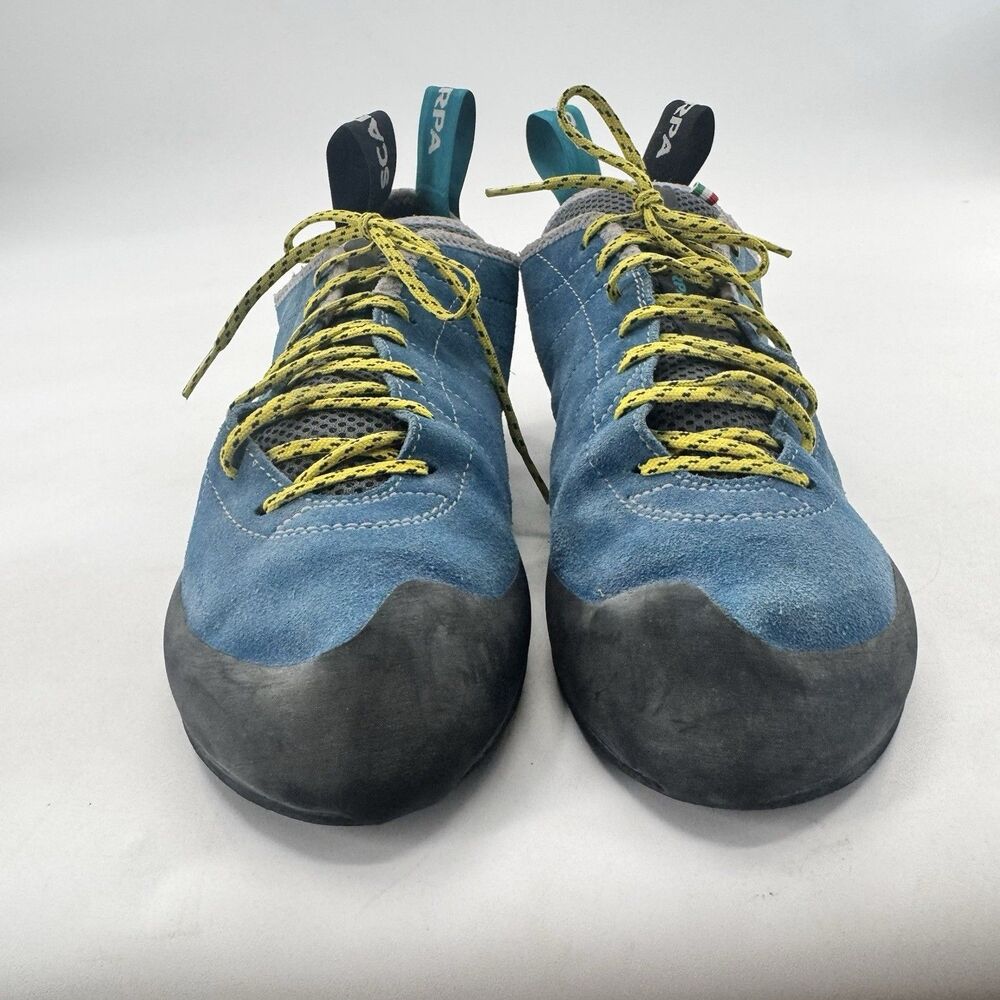 SCARPA Helix Lace-Up Climbing Shoes Blue Men's US 11 45.5 Medium Fast Shipping - Picture 2 of 16